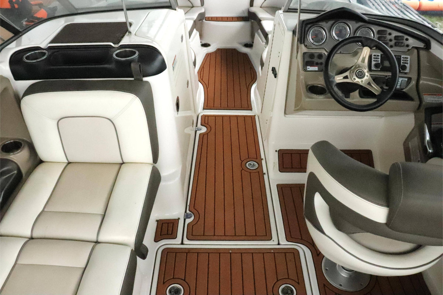 Installing 2012 YAMAHA S242 Faux Teak Boat Flooring