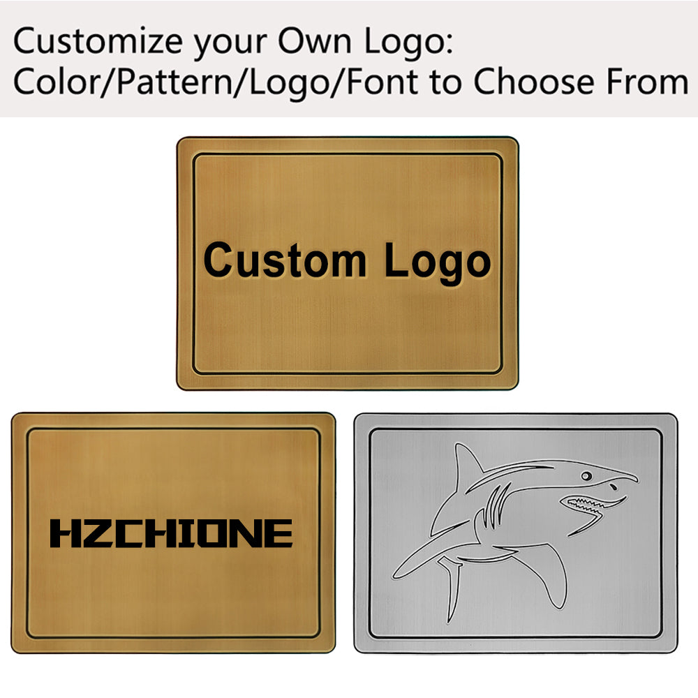 Customized Personalized Name Logo Text Pattern Machine Engraving EVA Foam Faux Teak Traction Pad Marine Anti-Skid Self-Adhesive  Hzchione   