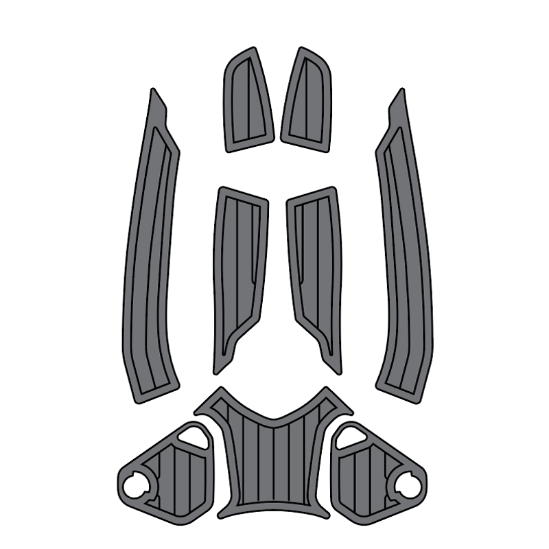 2010-2015 Sea Doo RXT + RXT-X + Wake Pro 215 Customize Jet Ski Mats Non-Slip Motorboat Traction Mat Hzchione Dark Gray Black-Vertical line