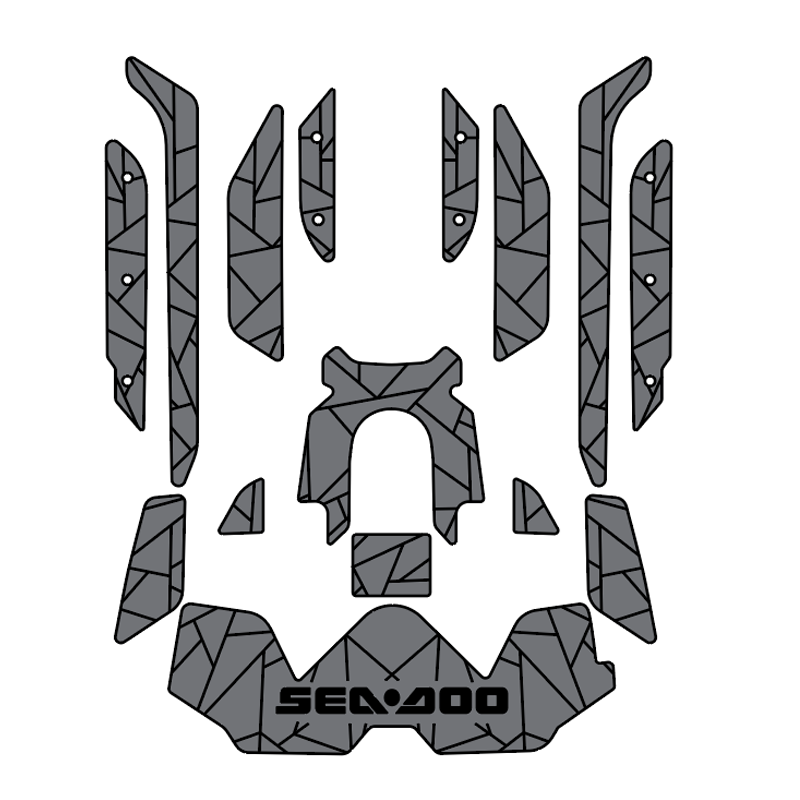 2019-2020 Sea Doo RXT-300 Customize Jet Ski Mats Non-Slip Motorboat Traction Mat Hzchione Dark Gray Black