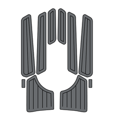 1999-2004 Yamaha XL800 XLT 800 EVA Foam Boat Flooring Jet Ski Traction Mats Hzchione Gray Black