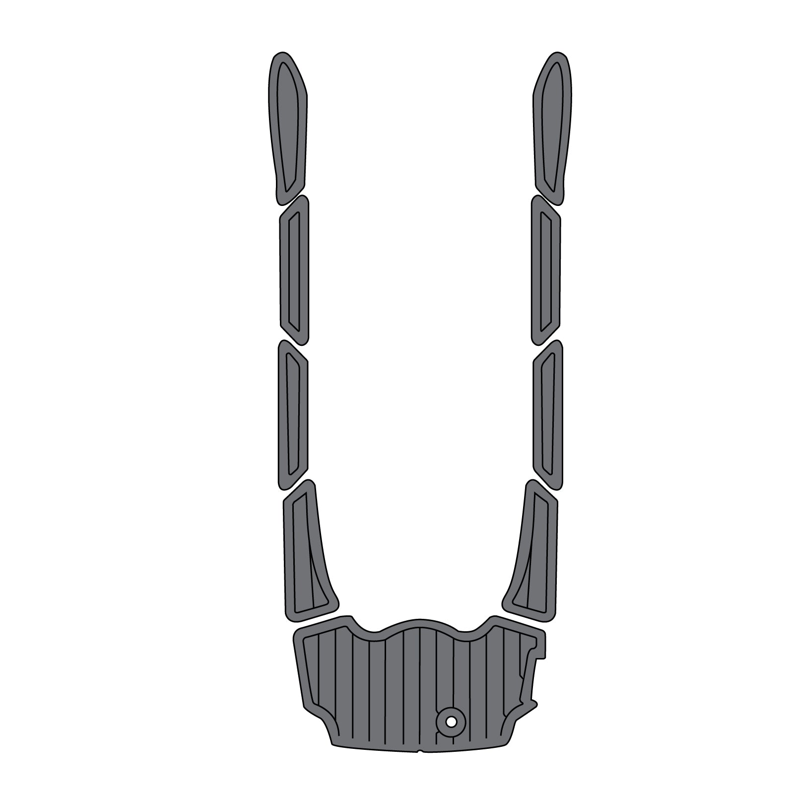 2010-2014 Yamaha VX/VXR/VXS EVA Foam Boat Flooring Jet Ski Traction Mats Hzchione 9C Gray Black