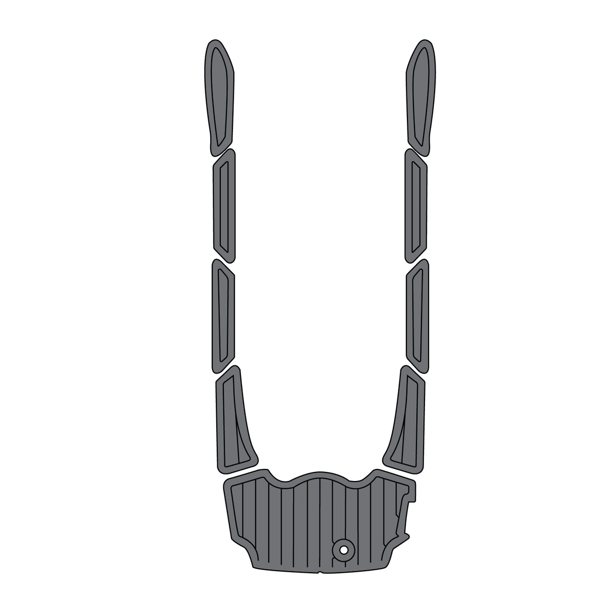 2010-2014 Yamaha VX/VXR/VXS EVA Foam Boat Flooring Jet Ski Traction Mats Hzchione 9C Gray Black