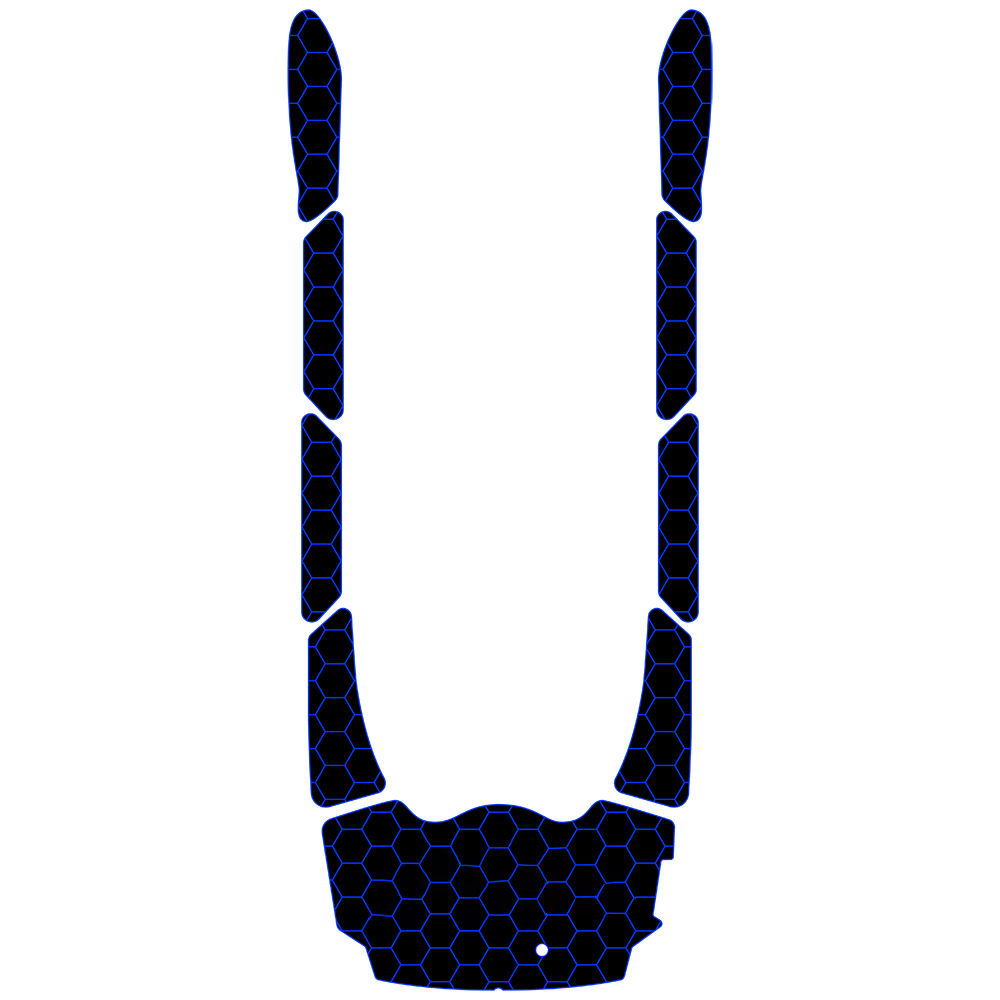 2010-2014 Yamaha VX/VXR/VXS EVA Foam Boat Flooring Jet Ski Traction Mats Hzchione Black Blue-Honeycomb