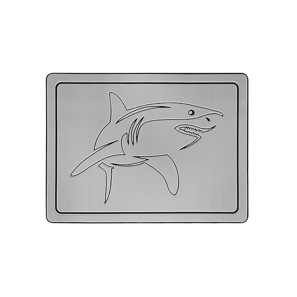 Customized Personalized Name Logo Text Pattern Machine Engraving EVA Foam Faux Teak Traction Pad Marine Anti-Skid Self-Adhesive  Hzchione 35*20cm 5C Light Gray Black-Shark 