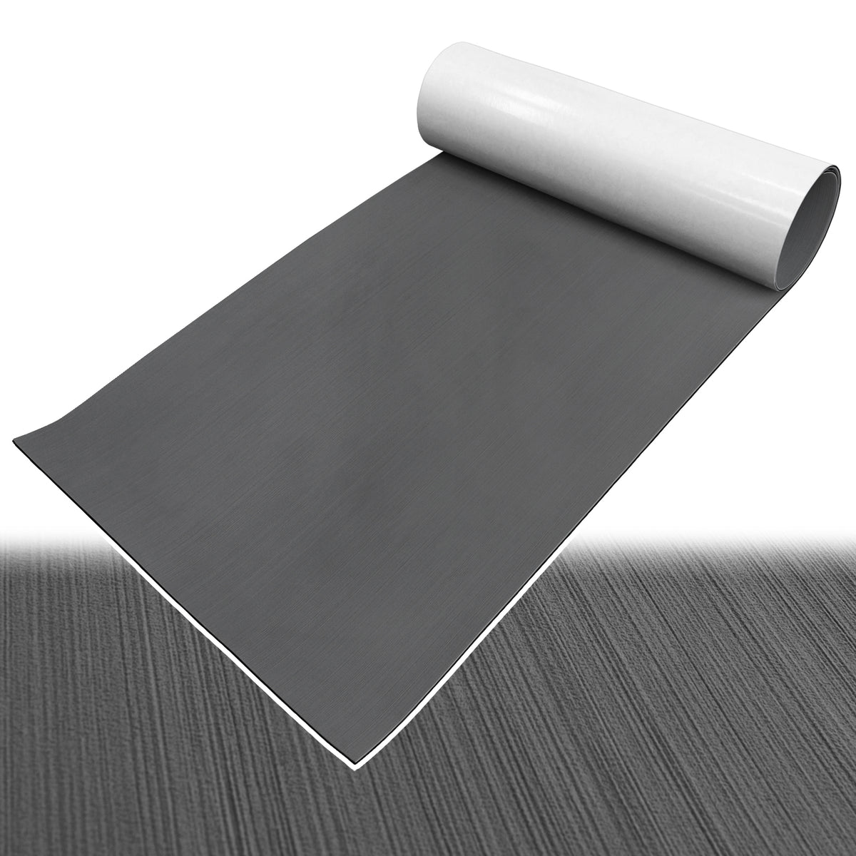 Hzchione Brushed Boat Flooring EVA Decking Traction Pad For Yacht RV Golf Cart Pool US Overseas Warehouse Shipment  Hzchione 94.5" x 45.3"-11C Gray + Black  