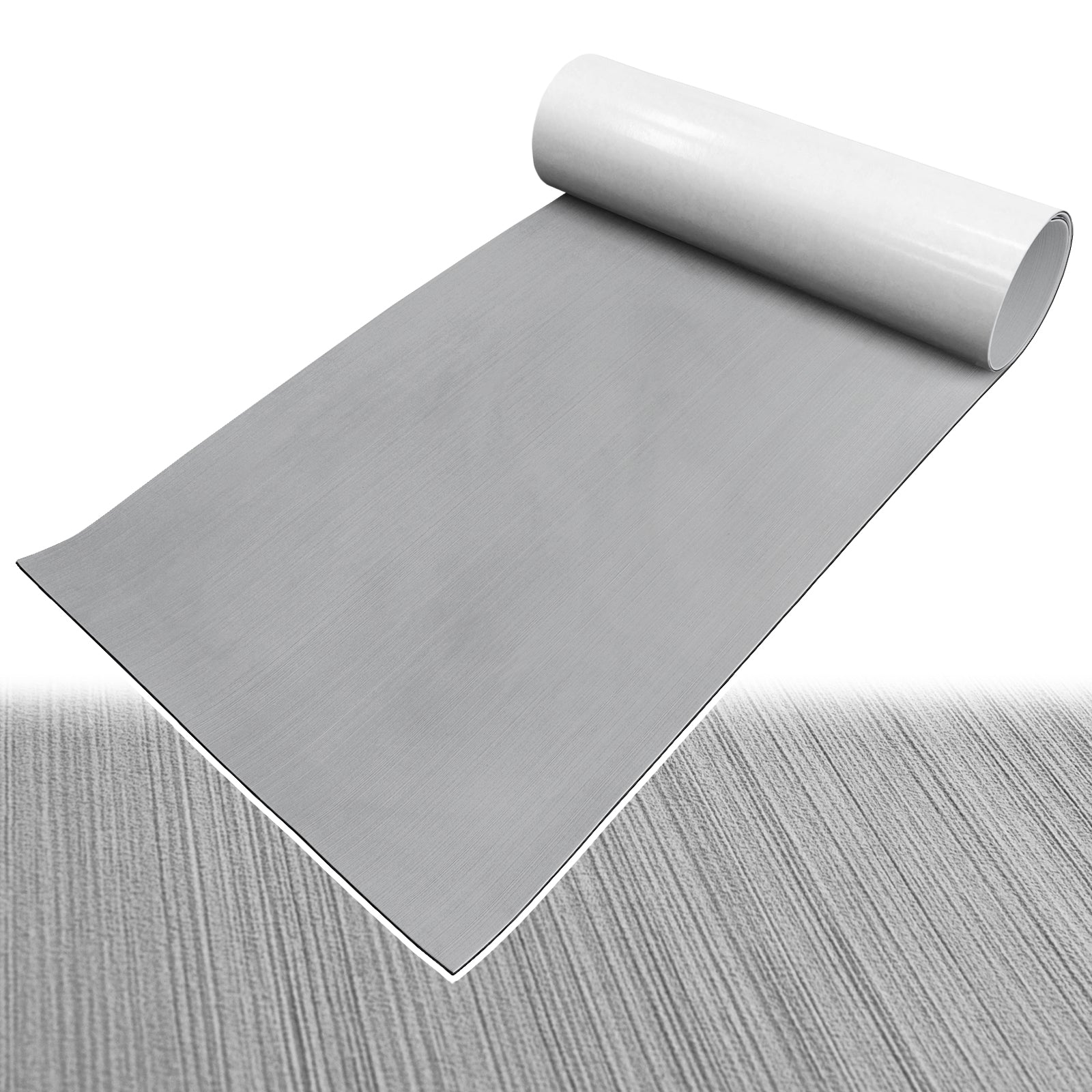 Hzchione Brushed Boat Flooring EVA Decking Traction Pad For Yacht RV Golf Cart Pool US Overseas Warehouse Shipment  Hzchione 94.5" x 45.3"-5C Gray + Black  