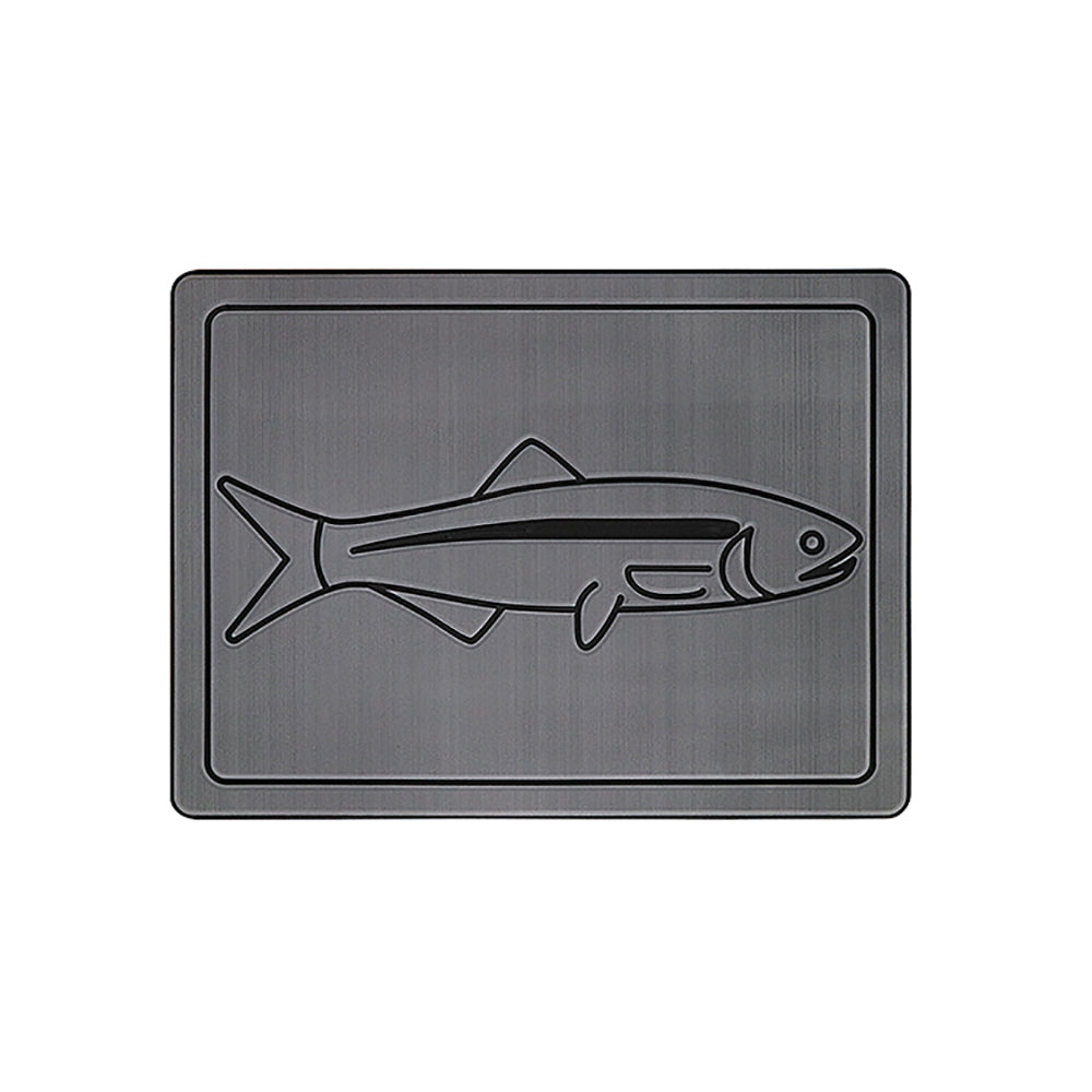 Customized Personalized Name Logo Text Pattern Machine Engraving EVA Foam Faux Teak Traction Pad Marine Anti-Skid Self-Adhesive  Hzchione 35*20cm 11C Dark Gray Black-Fish 