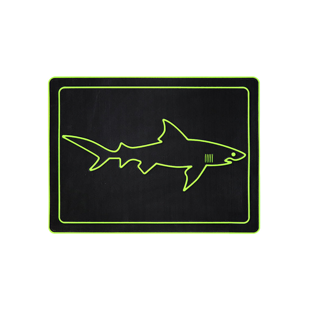 Customized Personalized Name Logo Text Pattern Machine Engraving EVA Foam Faux Teak Traction Pad Marine Anti-Skid Self-Adhesive  Hzchione 35*20cm Black Green-Fish 