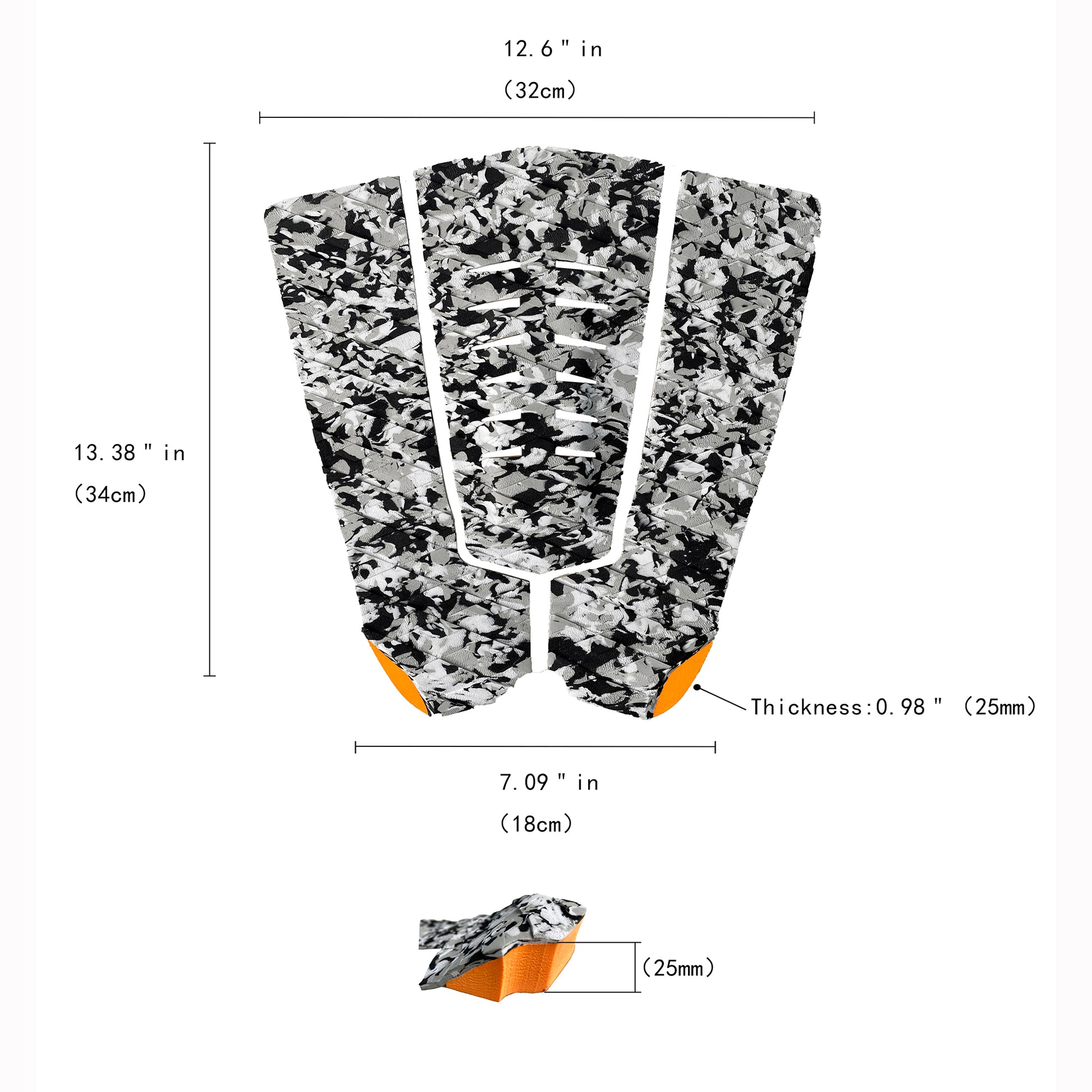 3M Surfboard Eva Camouflage for SUP Board Foot Pads Deck Tail Pads Surf Grip Pad Surf Accessory Hzchione