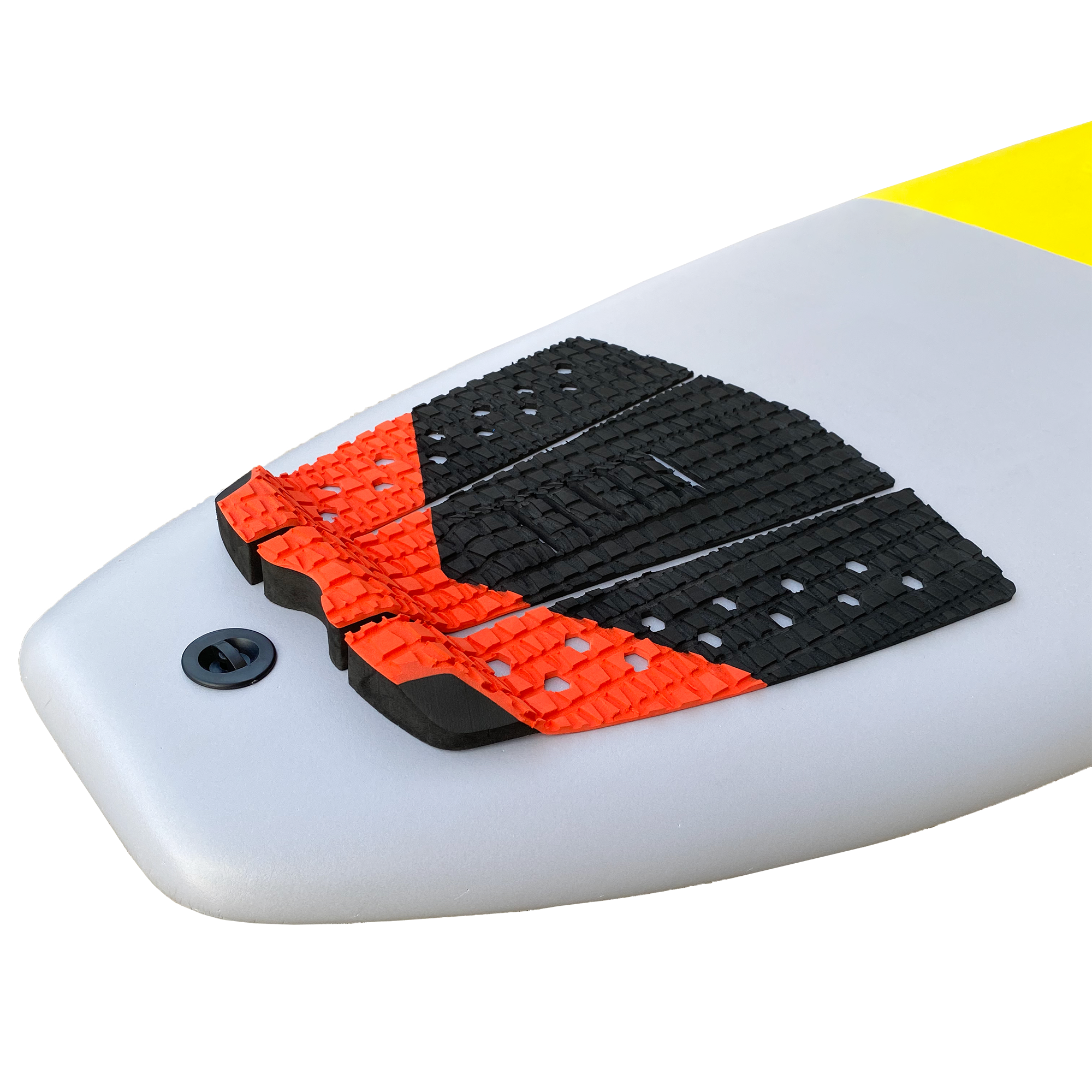 Surf Pad EVA Surfboard SUP Pads Black Foot Traction Surf Pads 3M Wholesale Surfboard Foot Tail Pads  Hzchione Black + Orange  