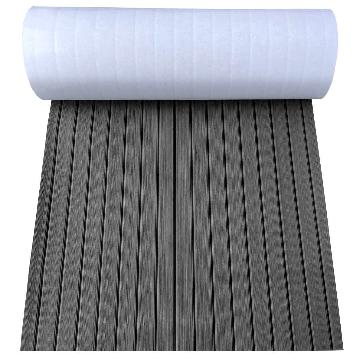 Hzchione Faux Teak Eva Foam Boat Flooring U-Groove Large Size Sheet Material Hzchione DarkGray+Black 94.5"x56.3"