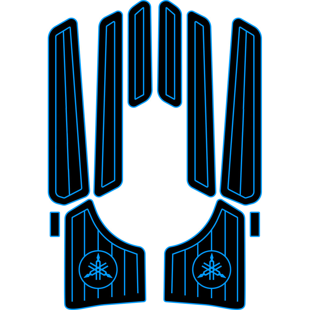 1999-2004 Yamaha XL800 XLT 800 EVA Foam Boat Flooring Jet Ski Traction Mats Hzchione Black Blue-Symbol