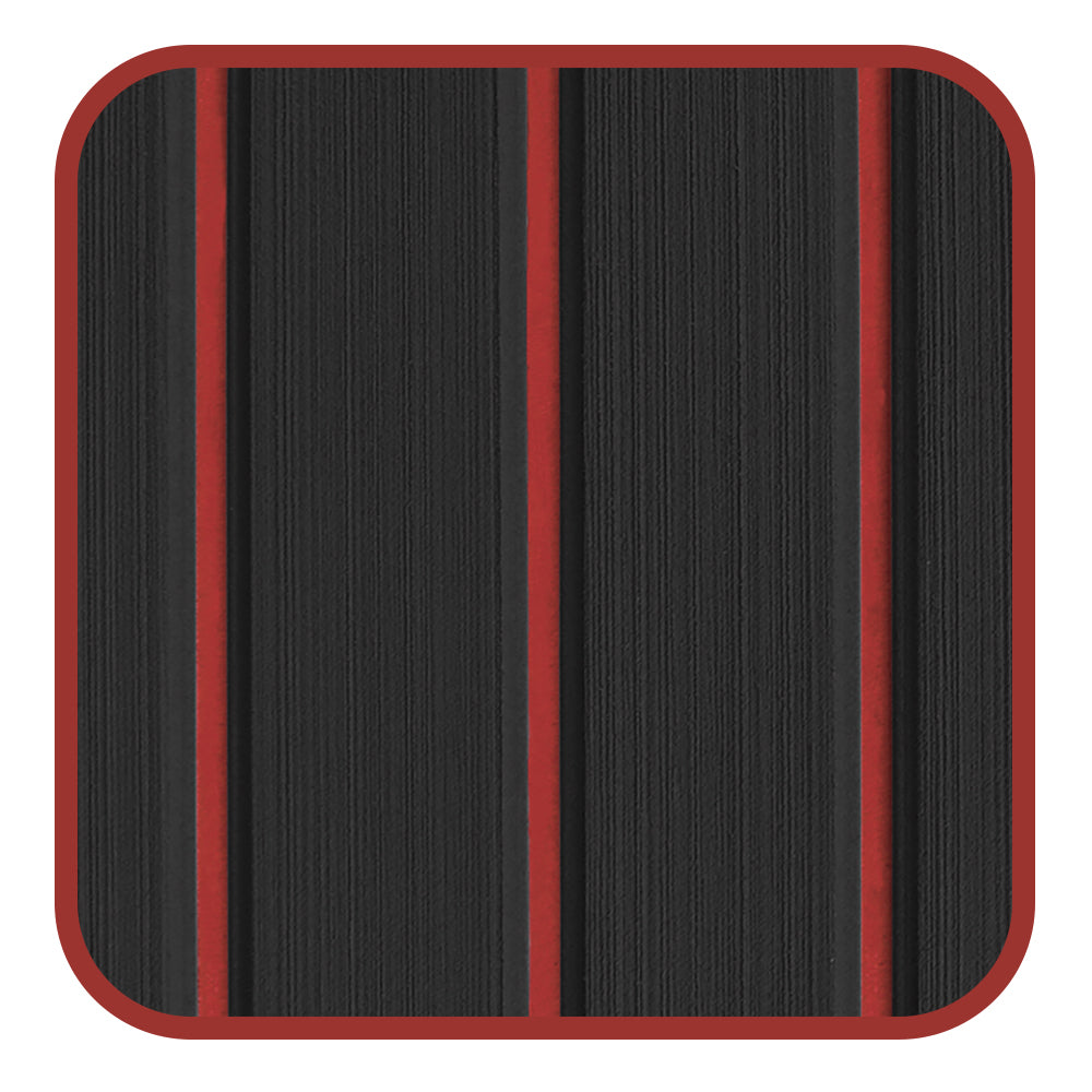 Hzchione Sea deck Marine Flooring Traction Pad EVA Foam Boat Decking For Yacht Jet SKI RV Golf Cart Pool Ramp Stairs  Hzchione 94.5" x 35.4" Black + Red 
