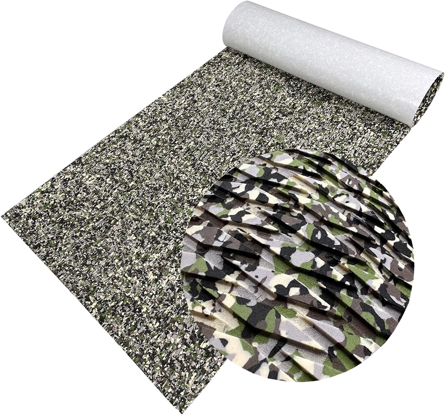 Hzchione  1x6 Small Diamond Camo Boat Flooring Texture EVA Foam Deck Marine Carpet for Fishing Boat Kayak Cooler RV Flooring Surfboard  Hzchione 47.3"*11.8" Jungle Camo 