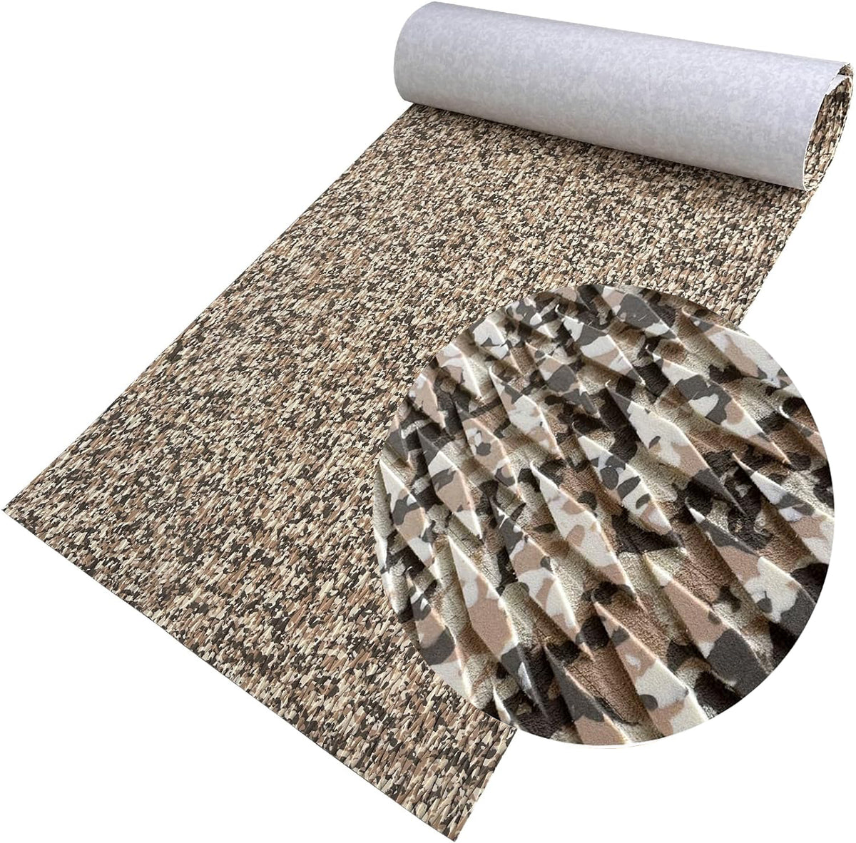Hzchione  1x6 Small Diamond Camo Boat Flooring Texture EVA Foam Deck Marine Carpet for Fishing Boat Kayak Cooler RV Flooring Surfboard  Hzchione 47.3"*11.8" Desert Camo 