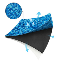 Local delivery in the US Hzchione Boat Flooring Ocean Camouflage EVA Foam Self-Adhesive Anti Slip Mats Roll Sheet Hot Pressed Dots Texture  Hzchione   