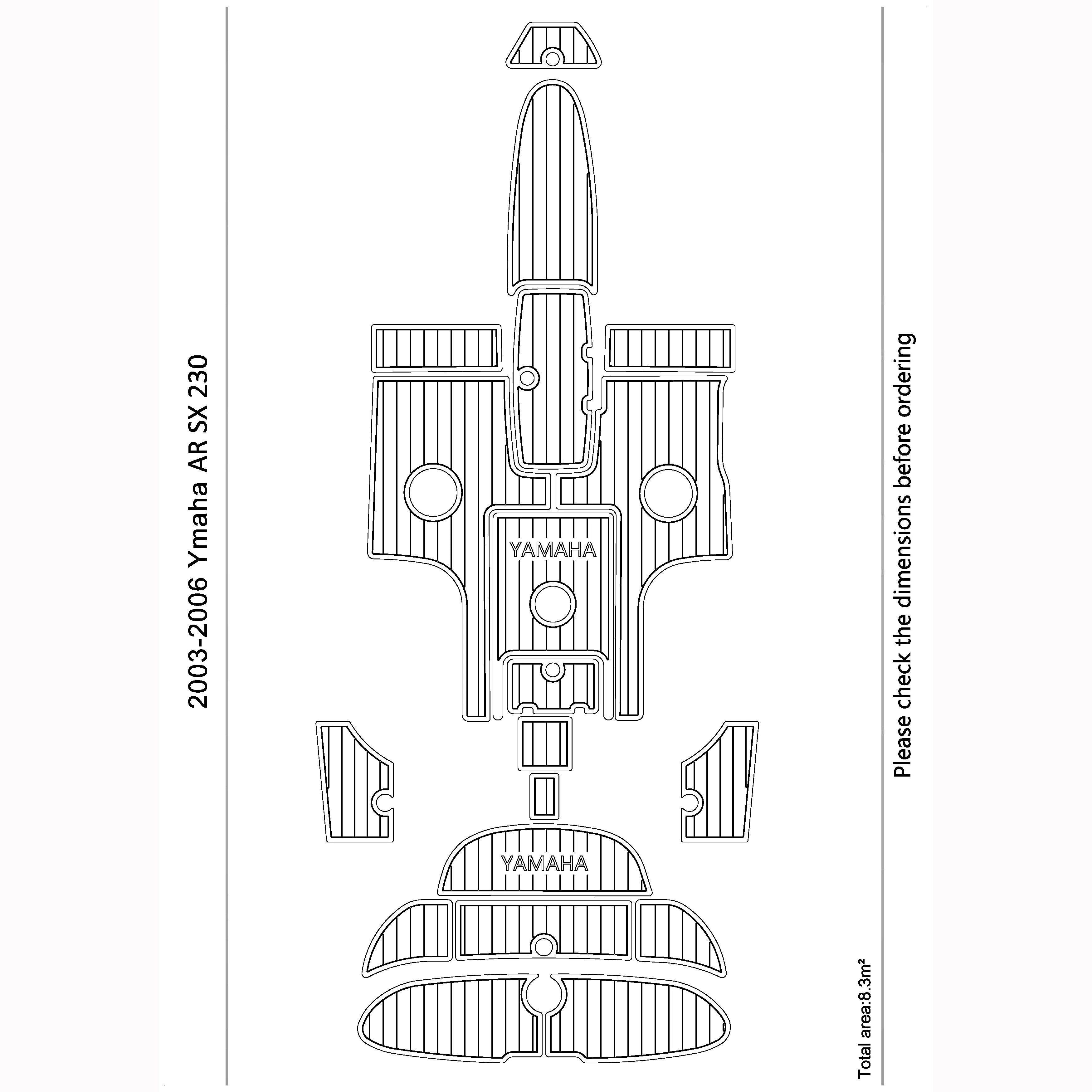 2003-2006 Yamaha AR SX 230 Swim Platform Cockpit Pad Boat Kit EVA Boat Flooring Foam Decking Mat  Hzchione   