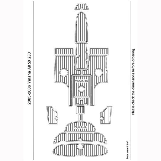 2003-2006 Yamaha AR SX 230 Swim Platform Cockpit Pad Boat Kit EVA Boat Flooring Foam Decking Mat Hzchione