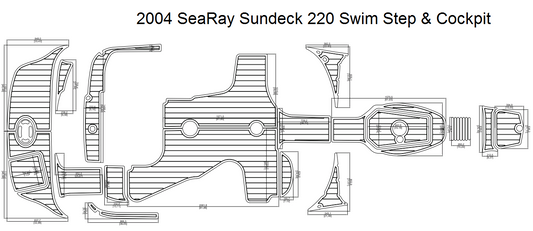 2004 Sea Ray Sundeck 202 Eva Foam Boat Flooring Faux Teak Boat Deck Foam Boat Decking Marine Mat Cockpit Swim Platform Pads  Hzchione   