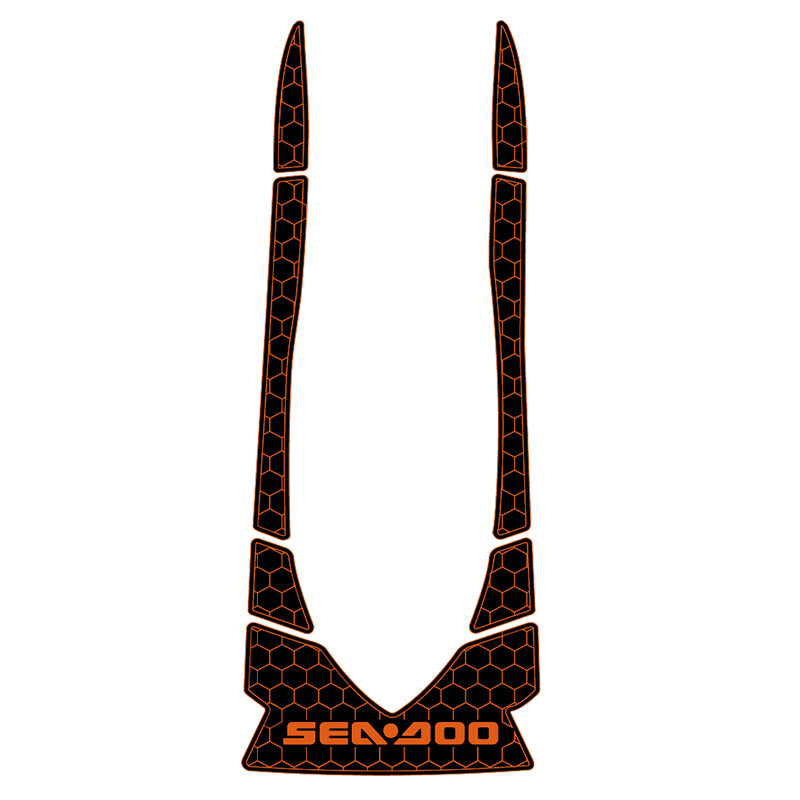 2008-2009 Sea Doo RXT 255 Customize Boat flooring Jet Ski Mats Non-Slip Traction Mat Hzchione Black Orange