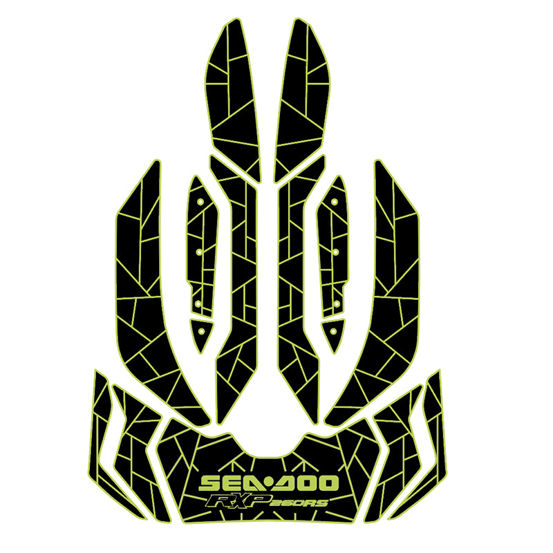 2012-2016 Sea Doo RXP-X 260 Customize Jet Ski Mats Non-Slip Motorboat Traction Mat Hzchione Black Neon Yellow