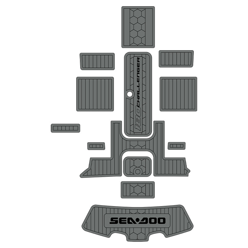 2007-2012 Sea Doo Challenger 180 Eva Foam Boat Flooring Boat Decking Hzchione Dark Gray Black-Challenger 180