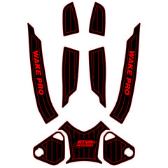 2010-2015 Sea Doo RXT + RXT-X + Wake Pro 215 Customize Jet Ski Mats Non-Slip Motorboat Traction Mat Hzchione Black Red-Wake Pro
