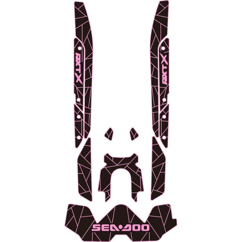 2021-2024 Seadoo RXT-X 300 Customize Jet Ski Mats Non-Slip Motorboat Traction Mat Hzchione Black Pink