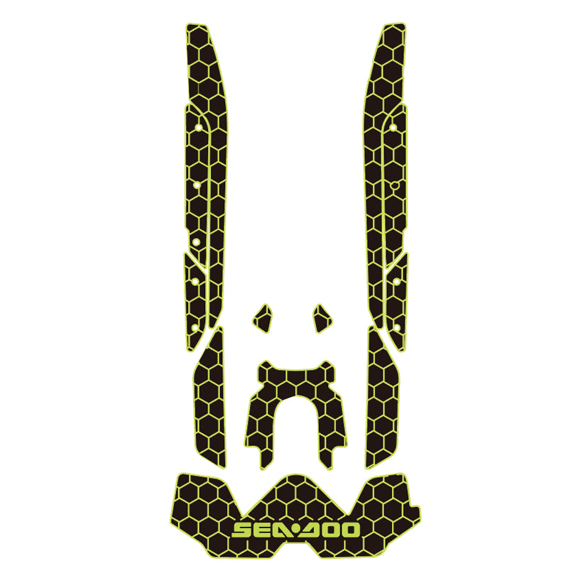 2021-2024 Seadoo RXT-X 300 Customize Jet Ski Mats Non-Slip Motorboat Traction Mat Hzchione Black Neon Yellow