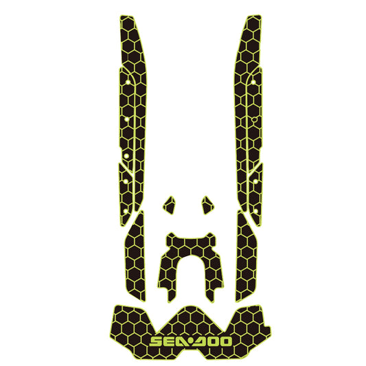 2021-2024 Sea Doo RXT-X 300 325 Customize Jet Ski Mats Non-Slip Motorboat Traction Mat Hzchione Black Neon Yellow