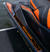 Hzchione PWC Traction Gunnel Pad Non-Slip Jet Ski Side Mat Hzchione Black Orange Yamaha-letter logo