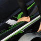 Hzchione PWC Traction Gunnel Pad Non-Slip Jet Ski Side Mat Hzchione Black Green Yamaha-letter logo