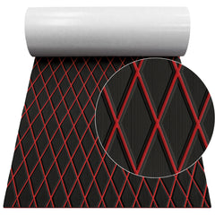 Hzchione EVA Foam Boat Flooring Diamond Pattern Deck Mats 6mm Non-Slip Faux Teak Marine Floor Mats for Yacht Motorboat RV Golf Cart Pool Cooler Top 74.81" x 27.56"  Hzchione   
