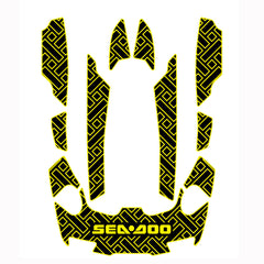 2009-2017 Sea Doo GTX Ltd is 255 + 260 Customize Jet Ski Mats Non-Slip Motorboat Traction Mat Hzchione Black Yellow-Rectangle