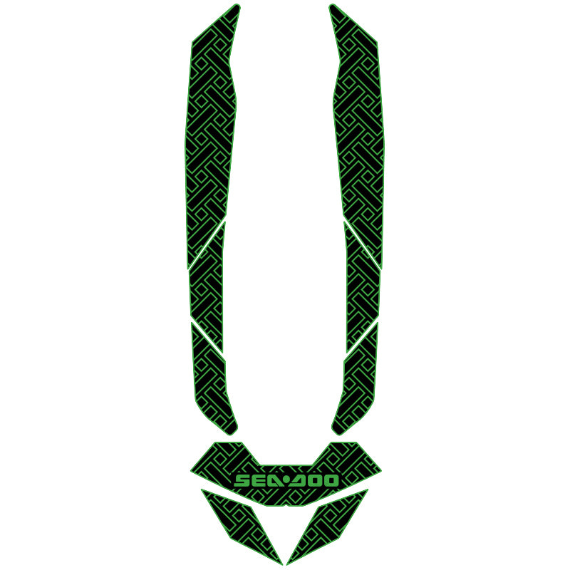 2022 Sea Doo Spark 3 Sitter Customize Jet Ski Mats Non-Slip Motorboat Traction Mat Hzchione Black Green-Rectangle