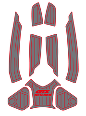 2016-2017 Sea Doo GTX 155 Customize Jet Ski Mats Non-Slip Motorboat Traction Mat Hzchione Dark Gray Red