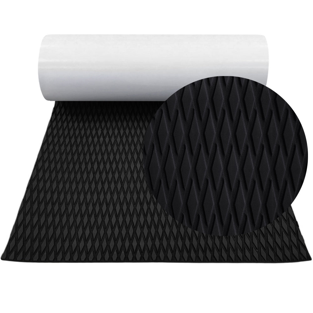 Hzchione Sufboard Mat Small Diamond EVA Foam Boat Deck Marine Carpet For Yacht Boat Kayak Decking Golf Cart Fishing Boat RV  Hzchione 31.5"*21.7" Black 