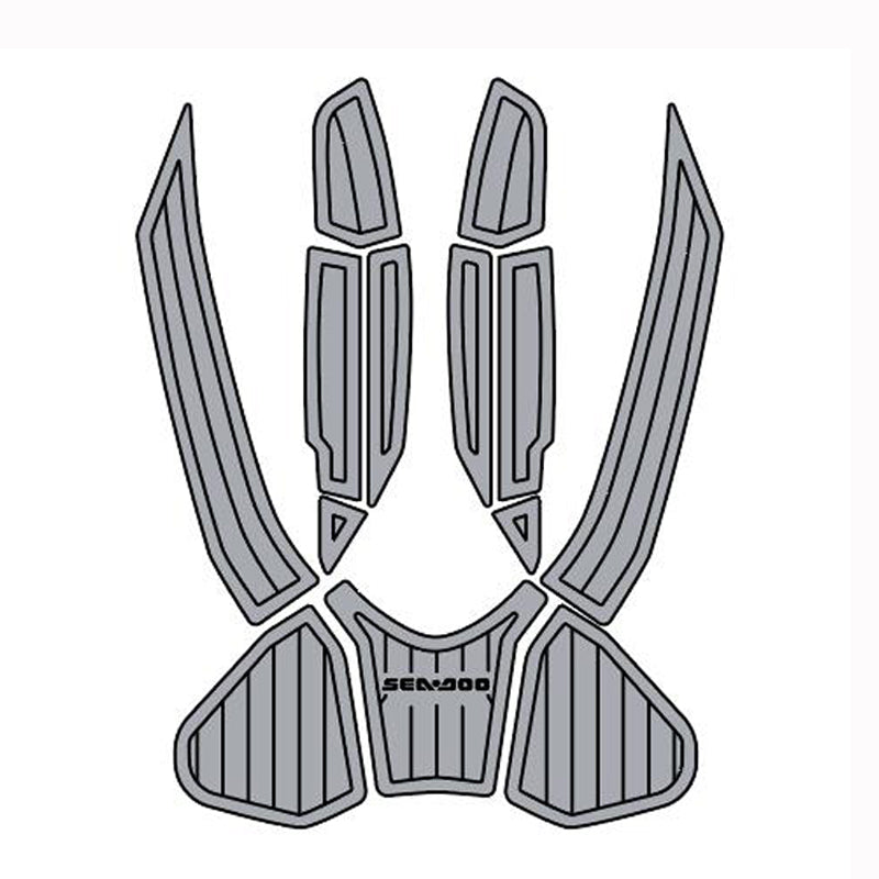 2016-2017 Sea Doo GTX Ltd 215 + 230 + 300 Customize Jet Ski Mats Non-Slip Motorboat Traction Mat Hzchione Medium Gray Black