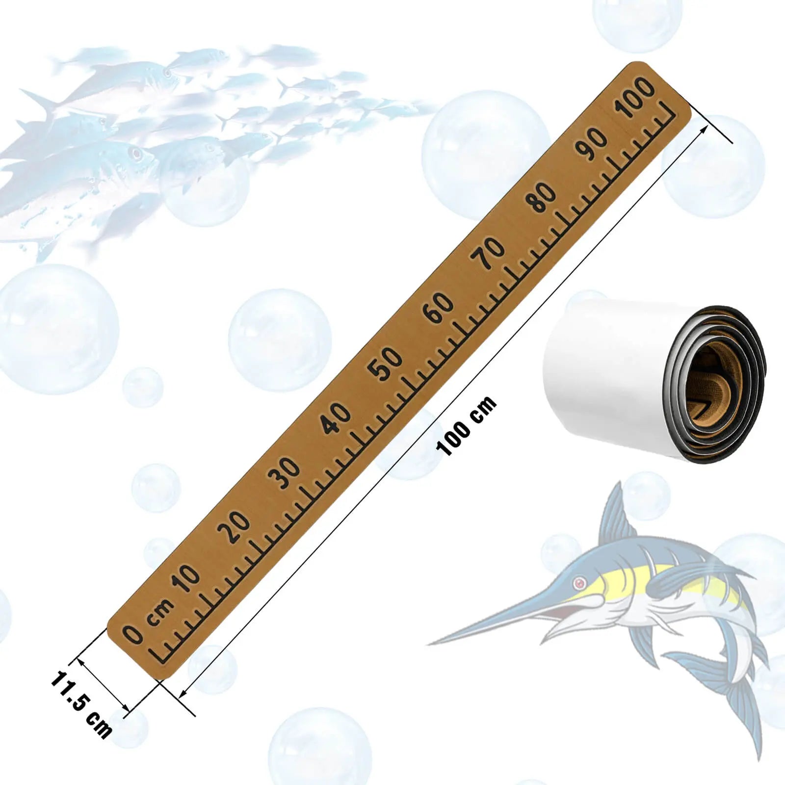 100cm Fish Ruler Fishing Measurement Tool Eva Foam Boat Flooring For Fishing Boat Kayaks Fishing  Hzchione   