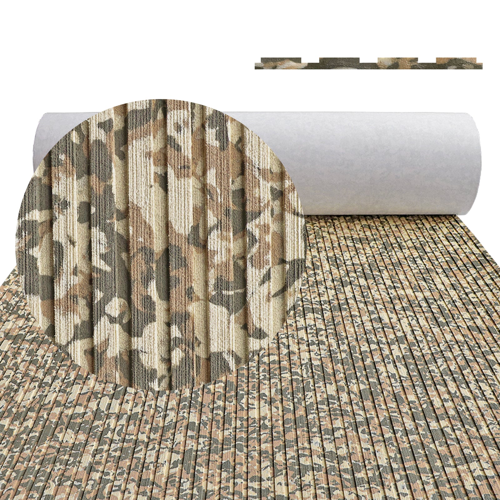 Hzchione EVA Flooring For Boat Non-slip Surfboard Traction Mat Deep Striped Groove  Hzchione 47.3" x 16.2" Desert Camouflage 