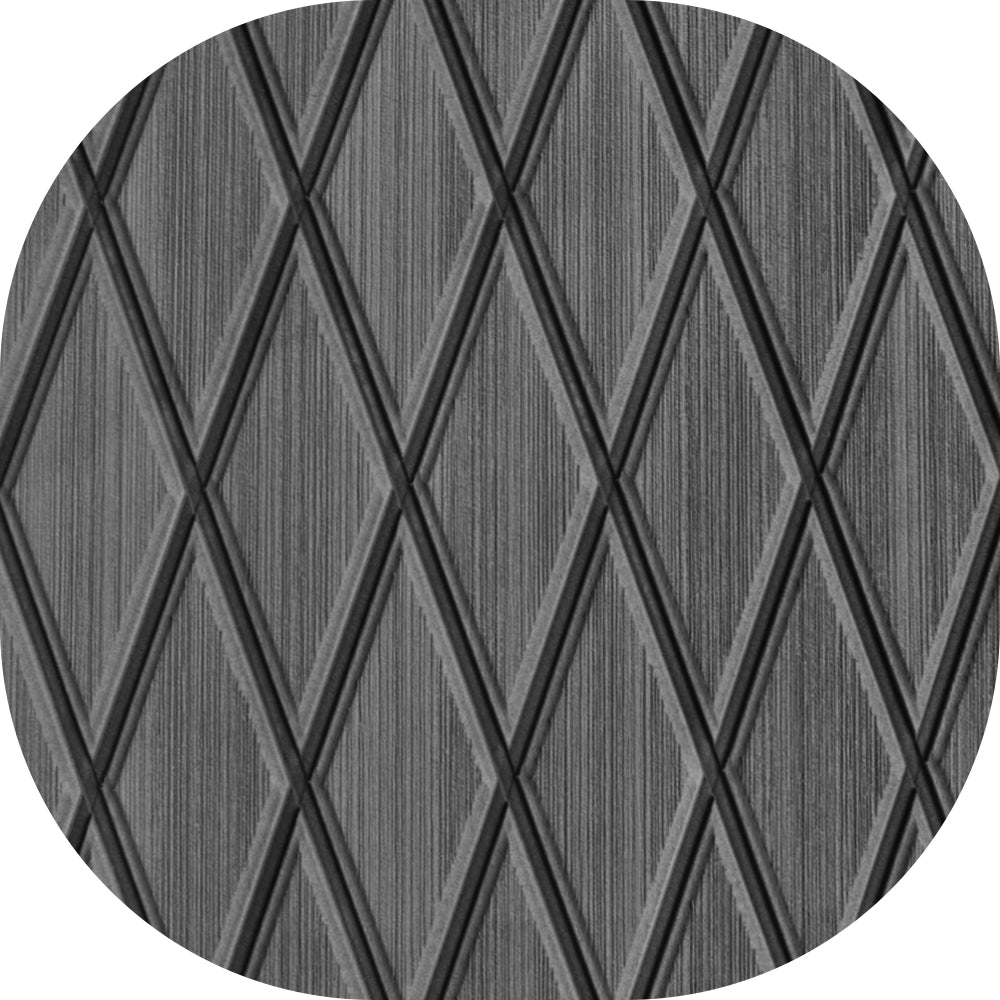 Hzchione EVA Foam Boat Flooring Diamond Pattern Deck Mats 6mm Non-Slip Faux Teak Marine Floor Mats for Yacht Motorboat RV Golf Cart Pool Cooler Top 74.81" x 27.56"  Hzchione 74.81"x13.8"x0.24" Dark Gray + Black 