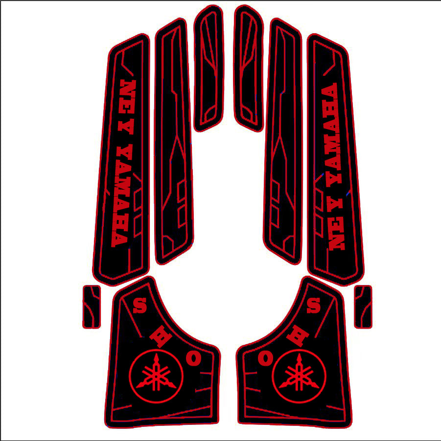 1999-2004 Yamaha XL800 XLT 800 EVA Foam Boat Flooring Jet Ski Traction Mats Hzchione Black Red-Symbol