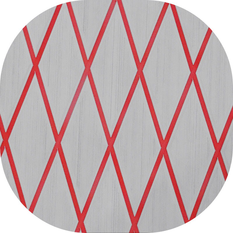 Hzchione EVA Foam Boat Flooring Diamond Pattern Deck Mats 6mm Non-Slip Faux Teak Marine Floor Mats for Yacht Motorboat RV Golf Cart Pool Cooler Top 74.81" x 27.56"  Hzchione 74.81"x13.8"x0.24" Light Gray + Red 