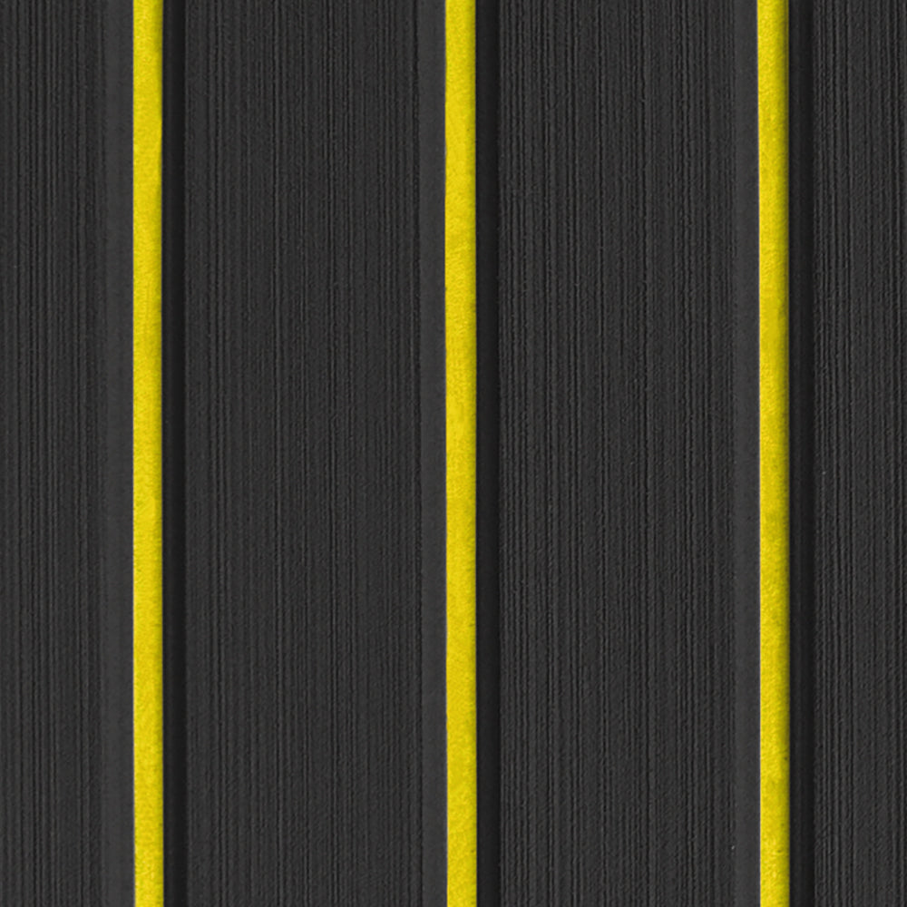 Hzchione EVA Foam Anti Slip Boat Flooring Mats Two Colors Slotted U-Groove Texture For Yacht Motorboat RV Golf Cart Pool Cooler Top Hzchione 47.3" x 16.2" Black + Yellow