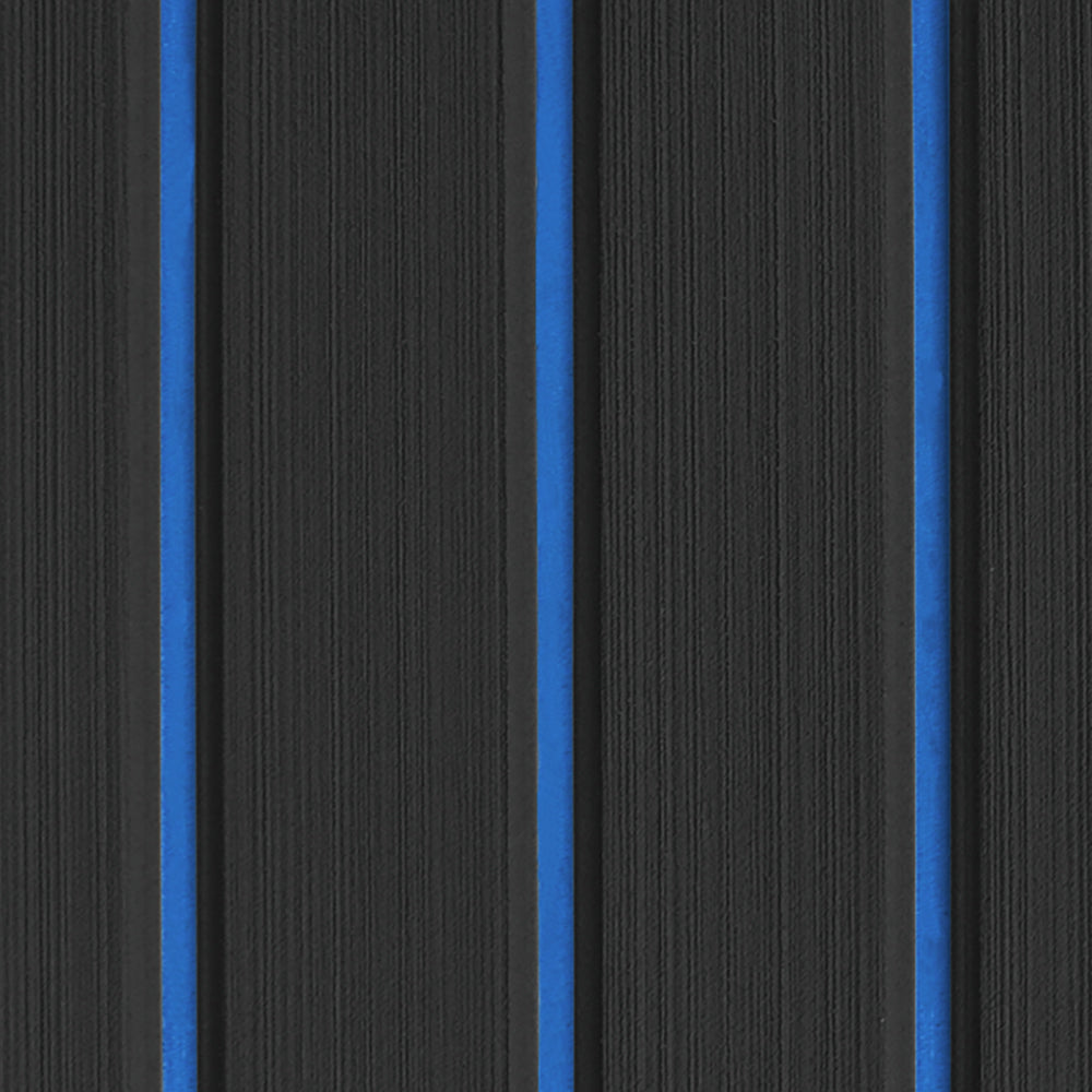 Hzchione EVA Foam Anti Slip Boat Flooring Mats Two Colors Slotted U-Groove Texture For Yacht Motorboat RV Golf Cart Pool Cooler Top Hzchione 47.3" x 16.2" Black + 300Blue