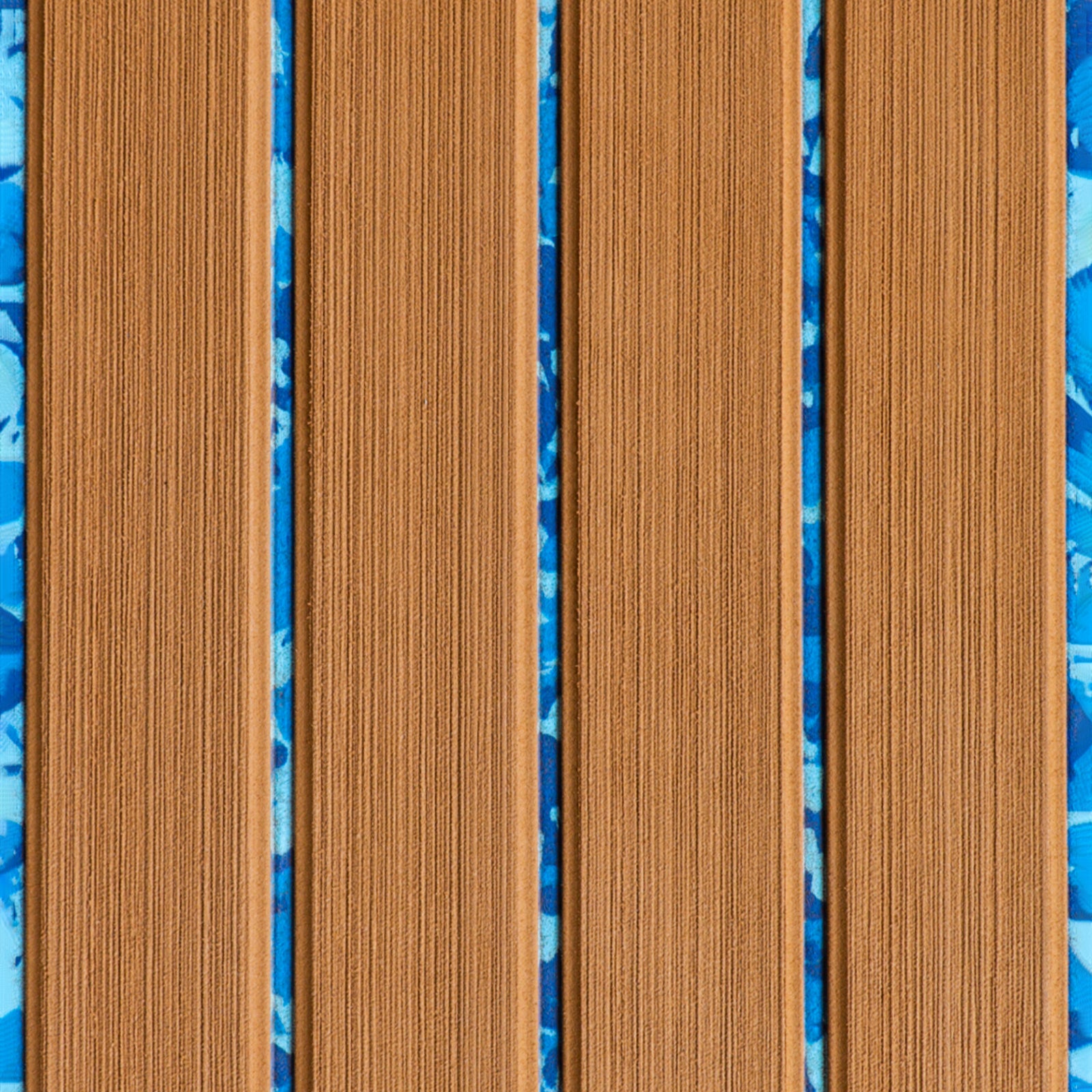 Hzchione EVA Foam Boat Flooring Hydroturf Sea Decking Boats Slotted U-Groove Texture For Yacht Motorboat RV Golf Cart Pool Cooler Top  Hzchione 47.3" x 11.8" 722Brown + Ocean 