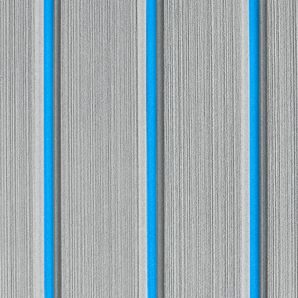 Hzchione EVA Foam Anti Slip Boat Flooring Mats Two Colors Slotted U-Groove Texture For Yacht Motorboat RV Golf Cart Pool Cooler Top Hzchione 47.3" x 16.2" Light Gray + Blue