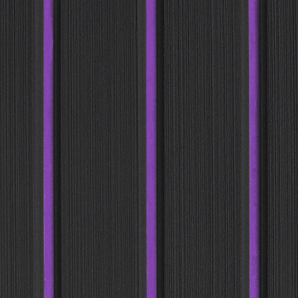 Hzchione EVA Foam Boat Flooring Hydroturf Sea Decking Boats Slotted U-Groove Texture For Yacht Motorboat RV Golf Cart Pool Cooler Top  Hzchione 47.3" x 11.8" Black + Purple 