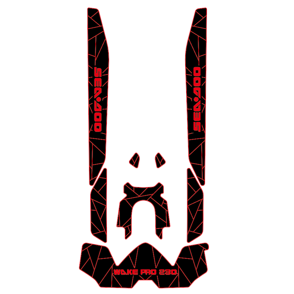 2018 Sea Doo GTX 230 Customize Jet Ski Mats Non-Slip Motorboat Traction Mat Hzchione Black Red